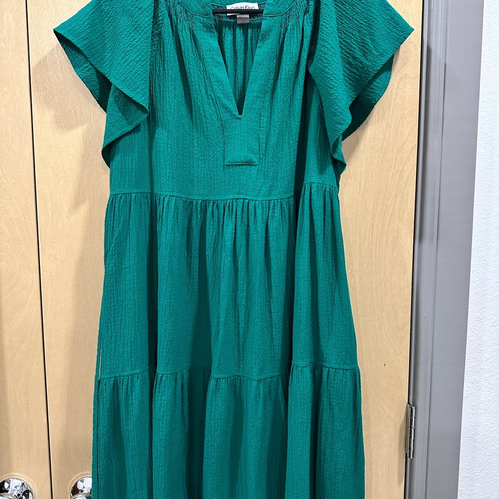 Calvin Klein Teal Midi Dress